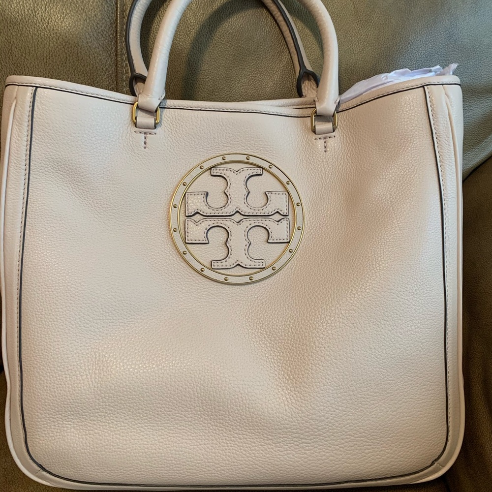 Tory Burch Ivory Leather Tote